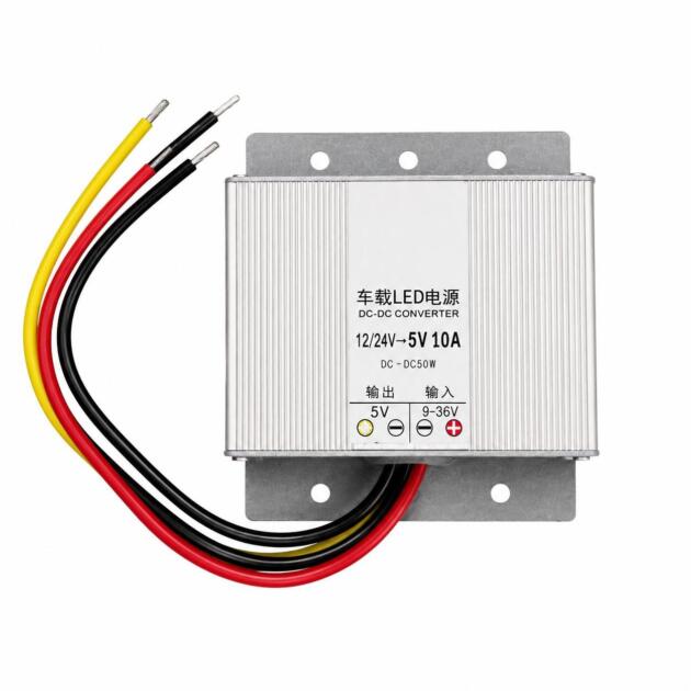 DC-DC 5V 10A Power Supply, 9-36V LED Module