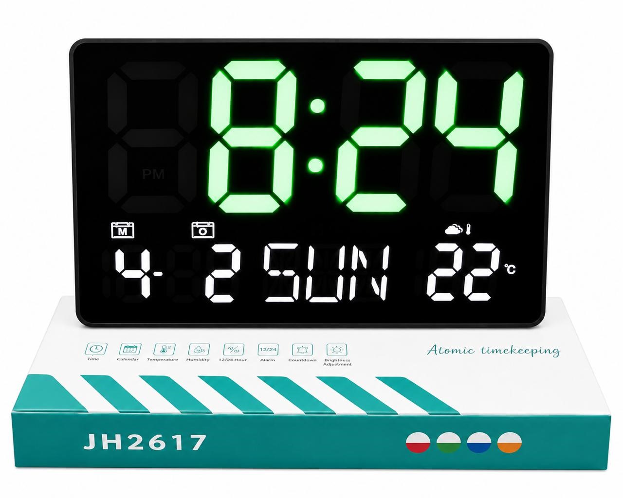 Digital Calendar Clock 2617 Office, Shop, School, Home, Reception,
