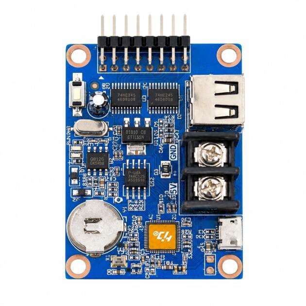 WF1 RGB Text Card Bright and colorful RGB display control Supports scrolling text and display effects Suitable for advertisements and announcements Compact controller design