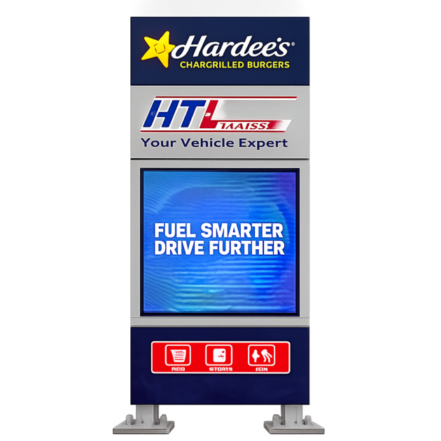 P5 outdoor LED display technology 6.5ft × 6.5ft screen size metal box cabinet High-brightness full-color RGB display Reliable 5V power supply HUIDU control card system night outdoor advertising